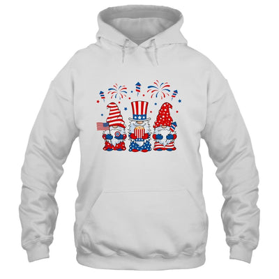 Three Gnomes Celebrating Independence Day 4th Of July-T-Shirt & Tank Top-Pullover Hoodie-White