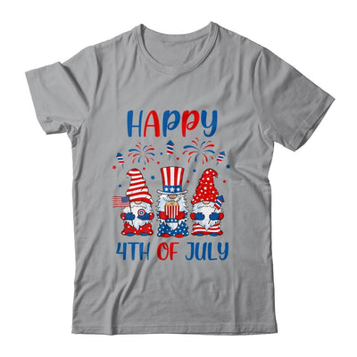 Three Gnomes Celebrating Independence Day USA 4th Of July-T-Shirt & Tank Top-Classic T-Shirt-Sport Grey