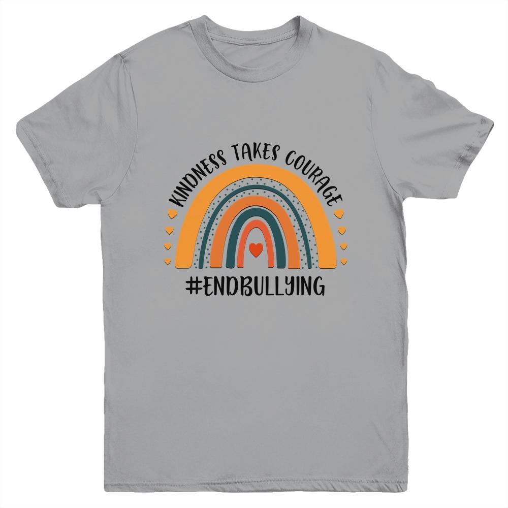 Unity Day Orange Tee Kindness Takes Courage End Bullying Youth-Youth Shirt-Youth T-Shirt-Sport Grey