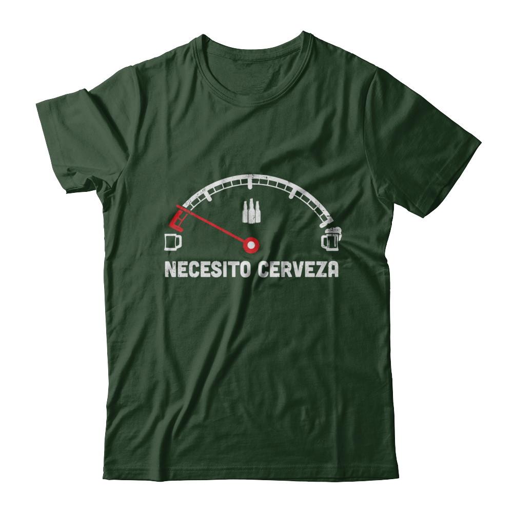 Funny Saying Cars Necesito Cerveza I Need Beer-T-Shirt & Hoodie-Classic T-Shirt-Forest Green