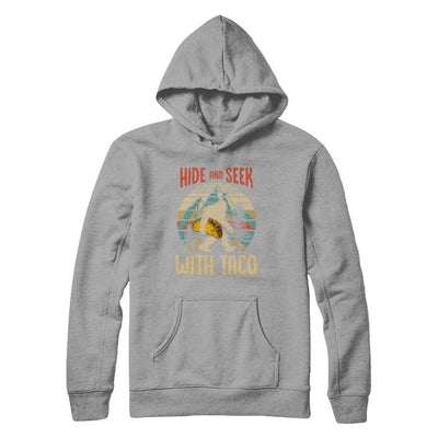 Bigfoot Carrying Taco Hide And Seek Sasquatch-T-Shirt & Hoodie-Pullover Hoodie-Light Steel