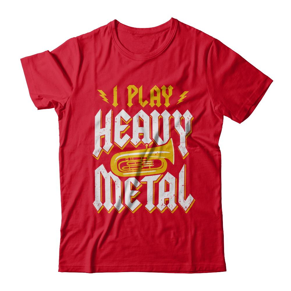 I Play Heavy Metal Tuba Music Player-T-Shirt & Hoodie-Premium T-Shirt-Red