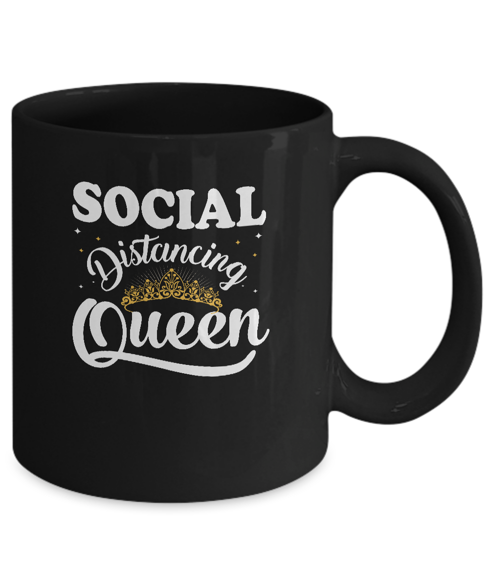 Social Distancing Queen Quarantine Mug-Coffee Mug-11oz Mug-Black