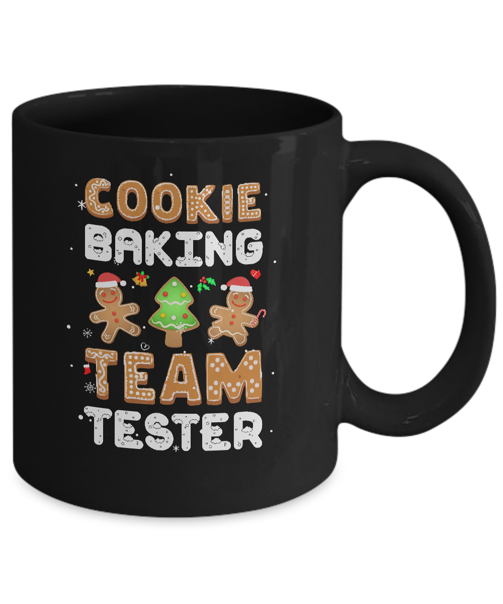 Cookie Baking Team Tester Gingerbread Christmas Mug-Coffee Mug-11oz Mug-Black