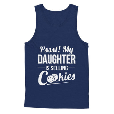 Pssst My Daughter Is Selling Cookies Girl Cookie-T-Shirt & Hoodie-Unisex Tank-Navy