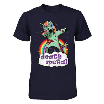Dabbing Zombie Unicorn Death Metal Rocker-T-Shirt & Hoodie-Premium T-Shirt-Midnight Navy