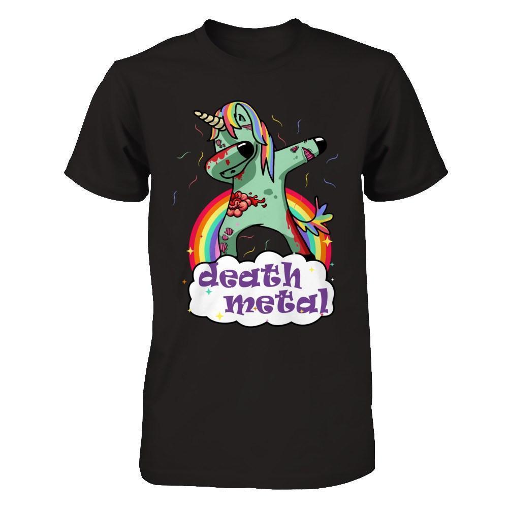 Dabbing Zombie Unicorn Death Metal Rocker-T-Shirt & Hoodie-Premium T-Shirt-Black