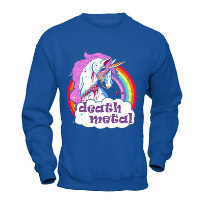 Zombie Unicorn Death Metal-T-Shirt & Hoodie-Crewneck Sweatshirt-Royal