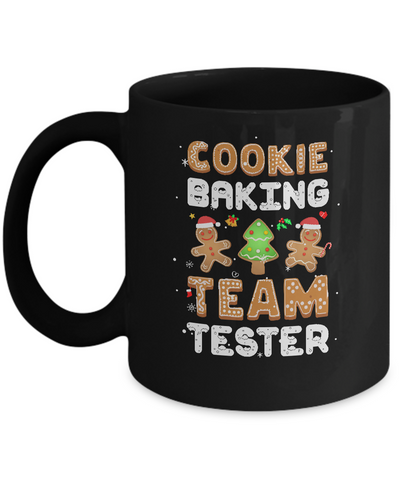 Cookie Baking Team Tester Gingerbread Christmas Mug-Coffee Mug-11oz Mug-Black