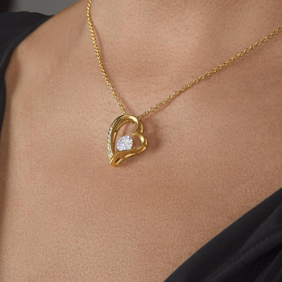 Forever Love Necklace 18K Yellow Gold Finish | 3 | Personalized To My Son Lion Necklace From Dad Father I Closed My Eyes Great Son Birthday Gifts Graduation Christmas Customized Gift Box Message Card | havt