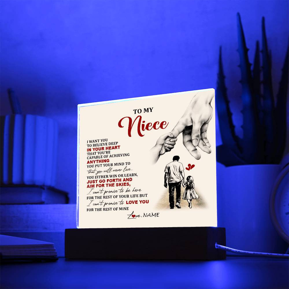 Acrylic Square | 2 | Personalized To My Son Viking Acrylic Plaque from Dad I Wish You The Strength Scandinavian Norse Runes Viking For Men Birthday Gifts Christmas Customized LED Acrylic Square | havt