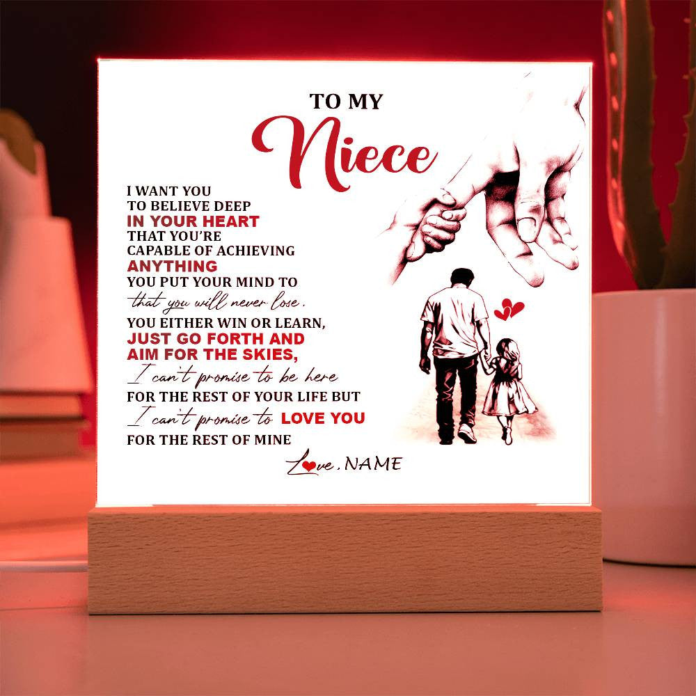 Acrylic Square | 3 | Personalized To My Son Viking Acrylic Plaque from Dad I Wish You The Strength Scandinavian Norse Runes Viking For Men Birthday Gifts Christmas Customized LED Acrylic Square | havt