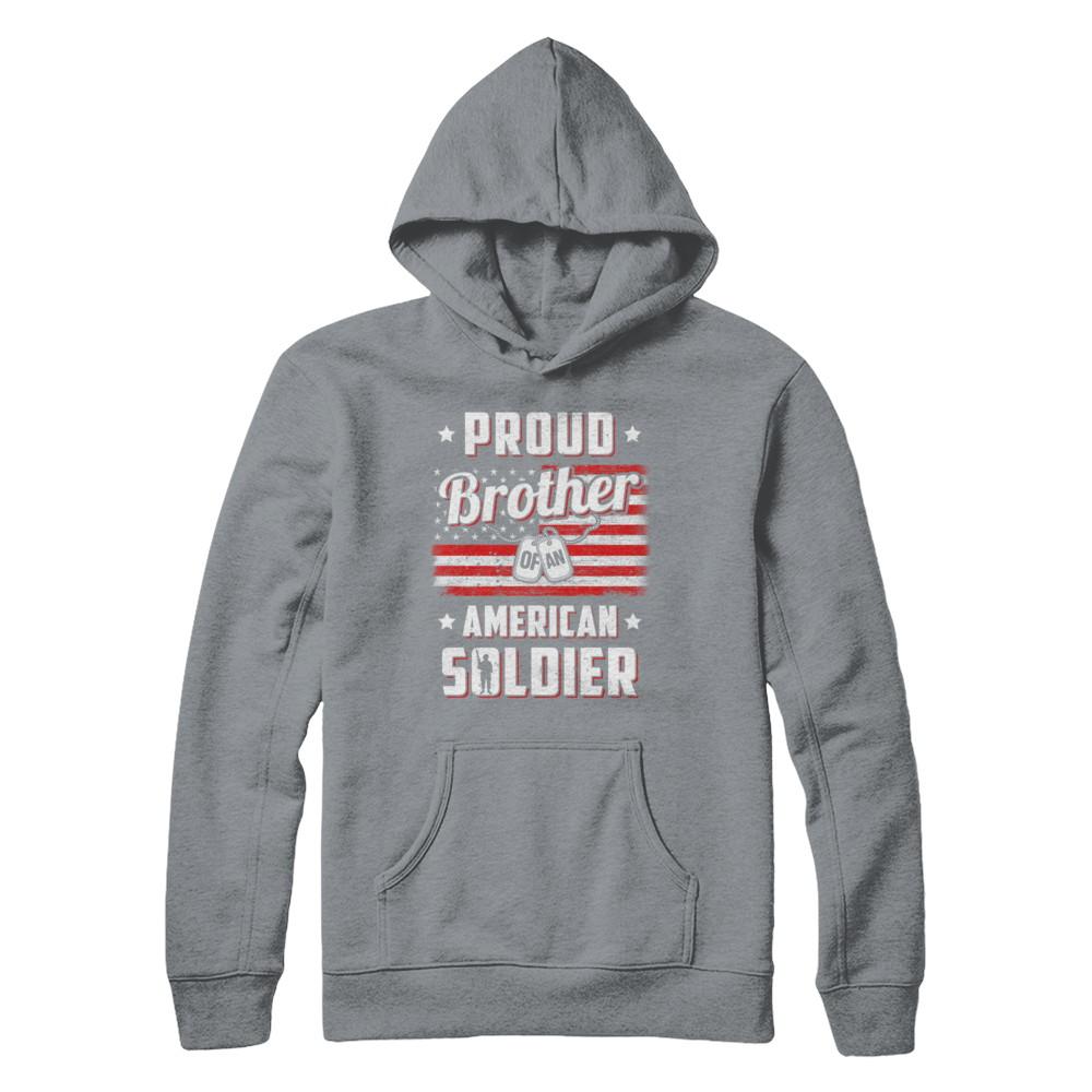 Proud Brother Of A Soldier Army Sister Veteran-T-Shirt & Hoodie-Pullover Hoodie-Light Steel