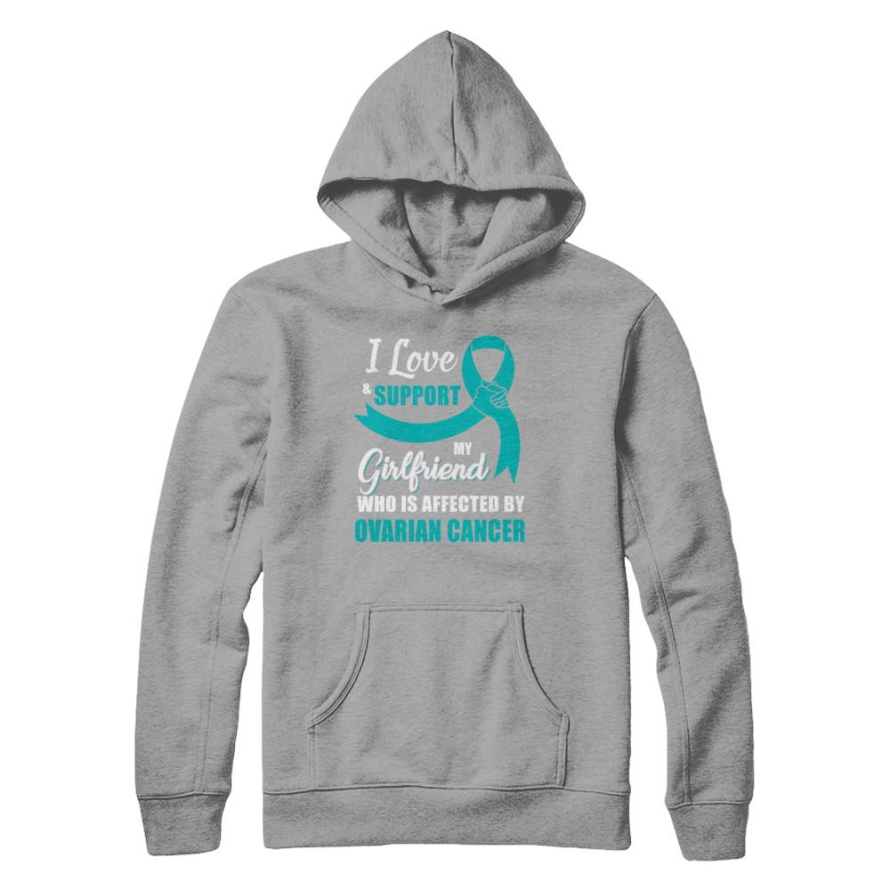 Ovarian Cancer Awareness Support Teal Girlfriend Boyfriend-T-Shirt & Hoodie-Pullover Hoodie-Light Steel