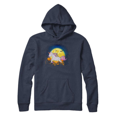 Halloween Pumpkin Unicorn Gift For Kids Girls-T-Shirt & Hoodie-Pullover Hoodie-Navy