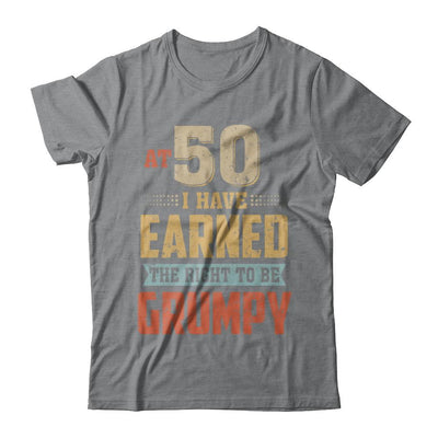 Vintage The Right To Be Grumpy 50th 1971 Birthday Gift-T-Shirt & Hoodie-Classic T-Shirt-Sport Grey