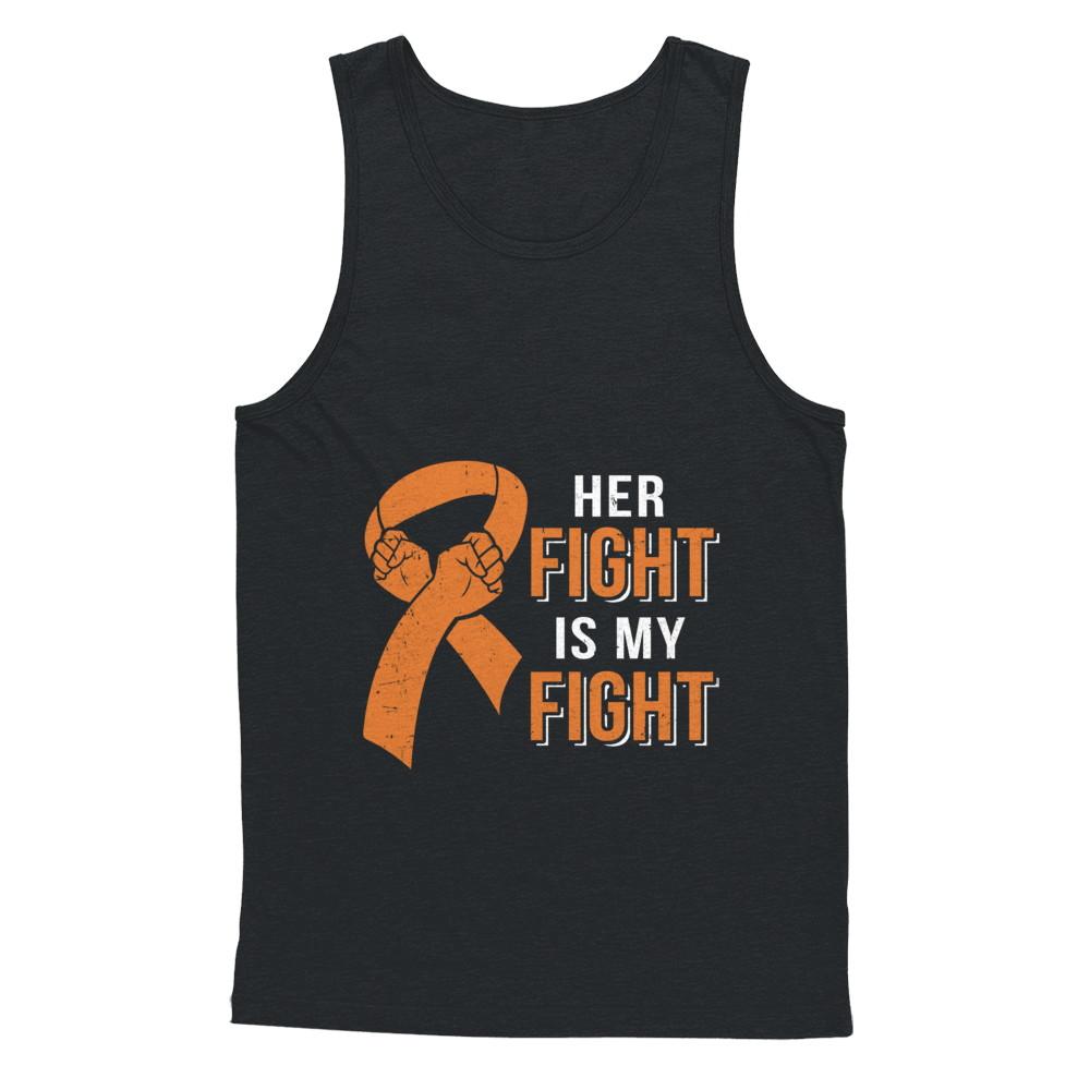 Her Fight Is My Fight Multiple Sclerosis Awareness-T-Shirt & Hoodie-Unisex Tank-Black