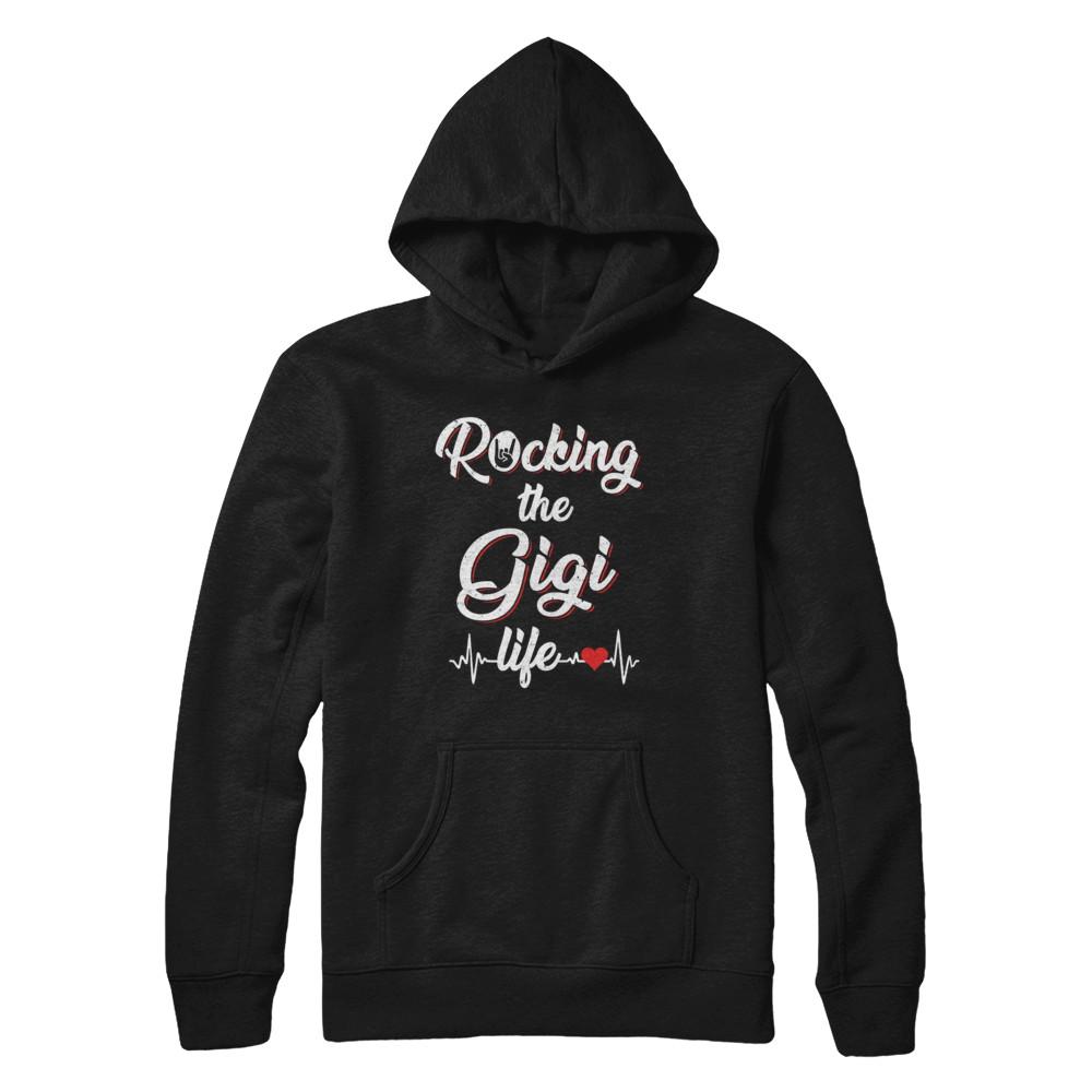 Rocking The Gigi Life Mothers Day Gifts-T-Shirt & Hoodie-Pullover Hoodie-Black
