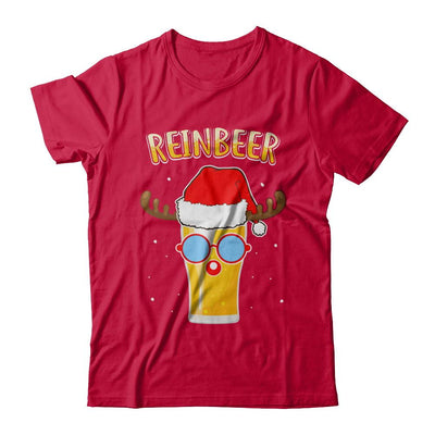 Funny Christmas Gift Beer Reindeer Lovers Reinbeer-T-Shirt & Sweatshirt-Classic T-Shirt-Red