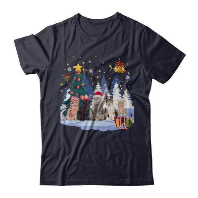 Cute Cats Claus Christmas-T-Shirt & Sweatshirt-Premium T-Shirt-Midnight Navy
