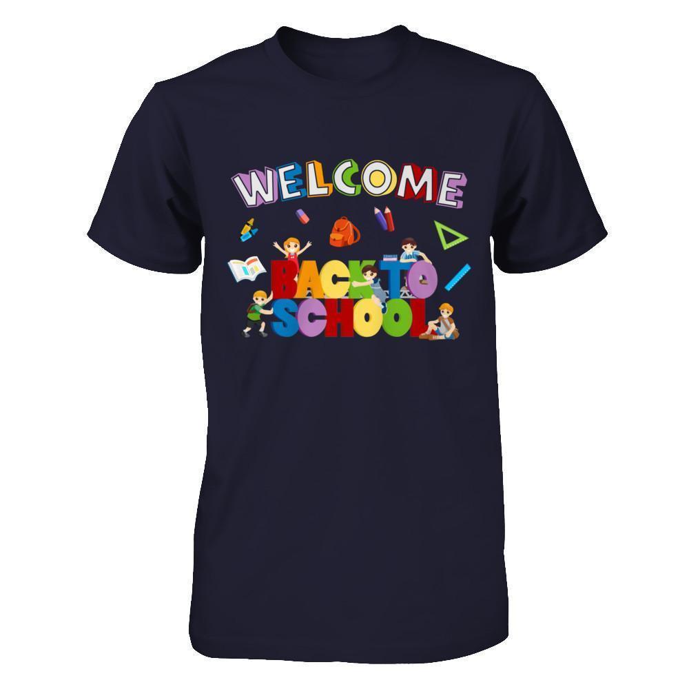 Welcome Back To School-T-Shirt & Hoodie-Premium T-Shirt-Midnight Navy