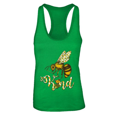 Sunflower Kindness Bee Kind Teacher-T-Shirt & Tank Top-Women's Ideal Racerback Tank-Kelly Green