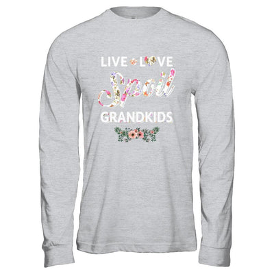 Funny Grandma Live Love Spoil Grandkids Mothers Day-T-Shirt & Hoodie-Long Sleeve T-Shirt-Sport Grey