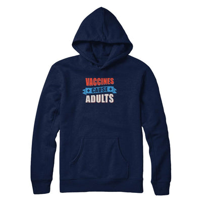 Vaccines Cause Adults-T-Shirt & Tank Top-Pullover Hoodie-Navy