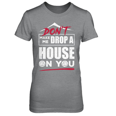 Don't Make Me Drop A House On You Halloween Witches-T-Shirt & Sweatshirt-Women's T-Shirt-Sport Grey
