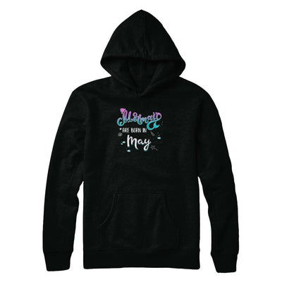Mermaids Are Born In May Birthday Girl Gift-T-Shirt & Tank Top-Pullover Hoodie-Black
