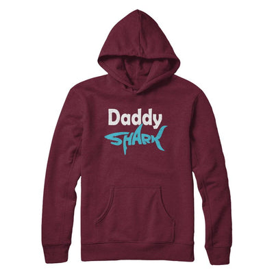 Daddy Shark Dad Family Fathers Day Gifts Idea-T-Shirt & Hoodie-Pullover Hoodie-Maroon