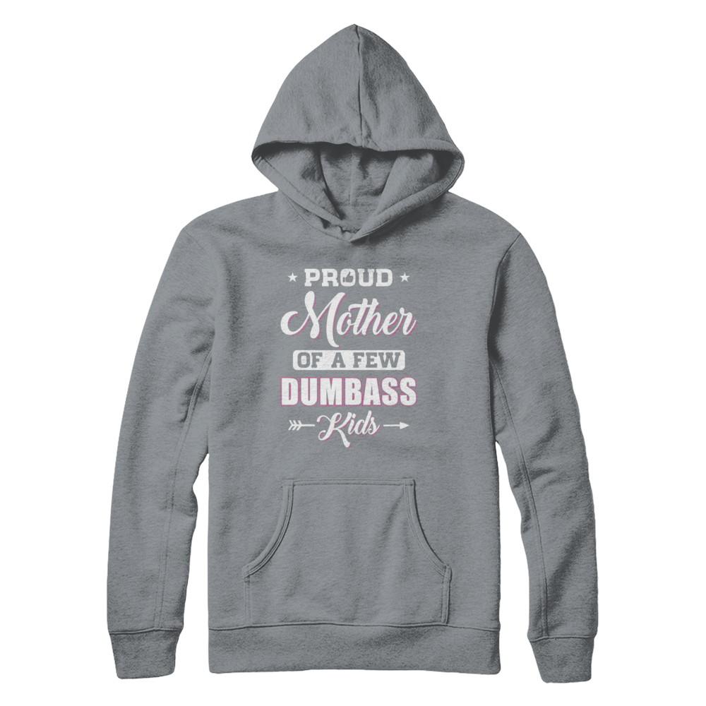 Proud Mother Of A Few Dumbass Kids Mothers Day Gift-T-Shirt & Hoodie-Pullover Hoodie-Light Steel