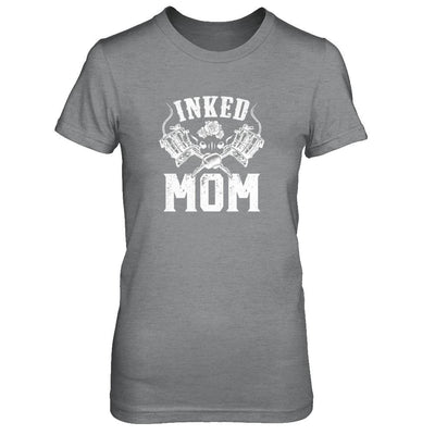 Inked Mom Rose Tattooed Tattoos Mothers Day-T-Shirt & Tank Top-Women's T-Shirt-Sport Grey