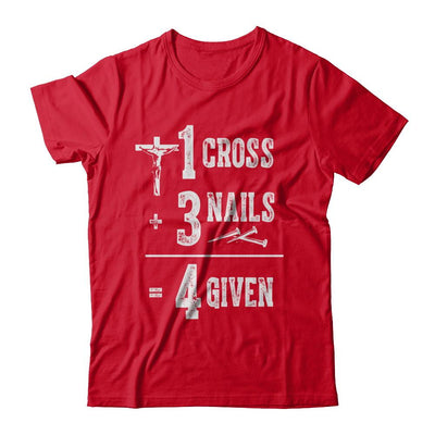 1 Cross 3 Nails 4 Given God Jesus Christian-T-Shirt & Hoodie-Premium T-Shirt-Red