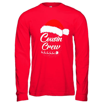 Cousin Crew Matching Family Funny Christmas-T-Shirt & Hoodie-Long Sleeve T-Shirt-Red