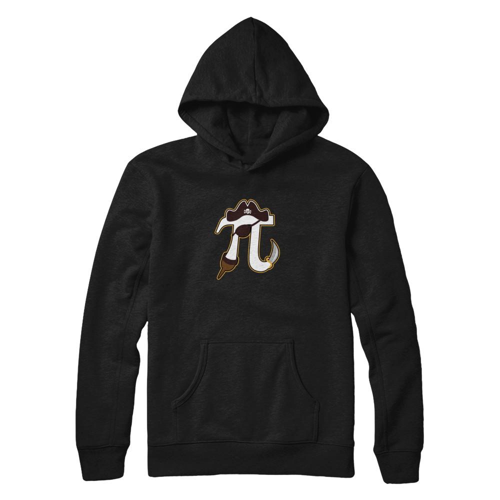 Pi Day 2018 Funny Pi Pirate Style For Math-T-Shirt & Hoodie-Pullover Hoodie-Black