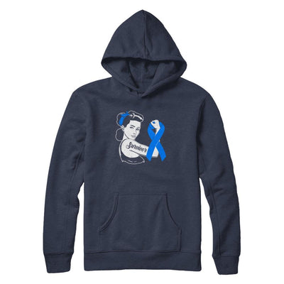 We Can Cure It Colon Cancer Blue Awareness Survivor-T-Shirt & Hoodie-Pullover Hoodie-Navy