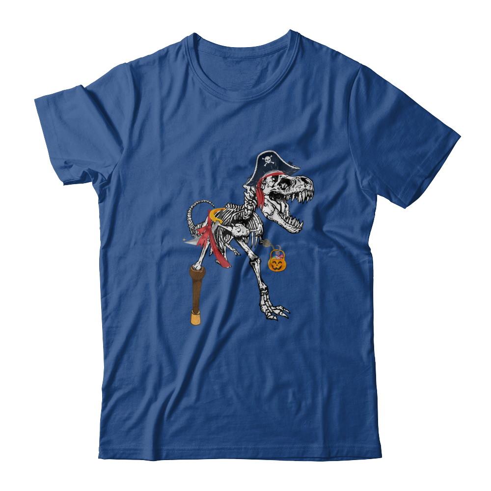 Dinosaurs T-Rex Skeleton Pirate Halloween Saurus For Men Women-T-Shirt & Hoodie-Classic T-Shirt-Royal