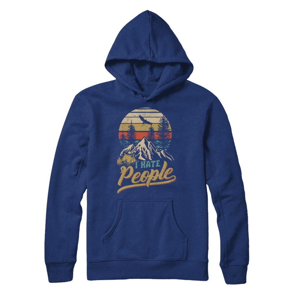 Camping I Hate People Camper Lovers-T-Shirt & Hoodie-Pullover Hoodie-Deep Royal