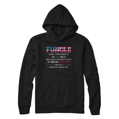 Veteran Funcle Fun Uncle Definition Military-T-Shirt & Hoodie-Pullover Hoodie-Black