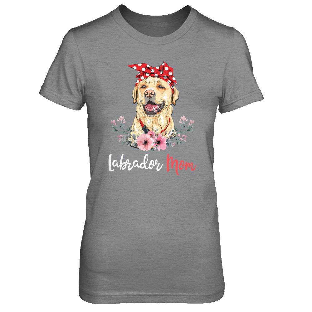 Labrador Mom Gift For Women Dog Lover-T-Shirt & Hoodie-Women's T-Shirt-Sport Grey