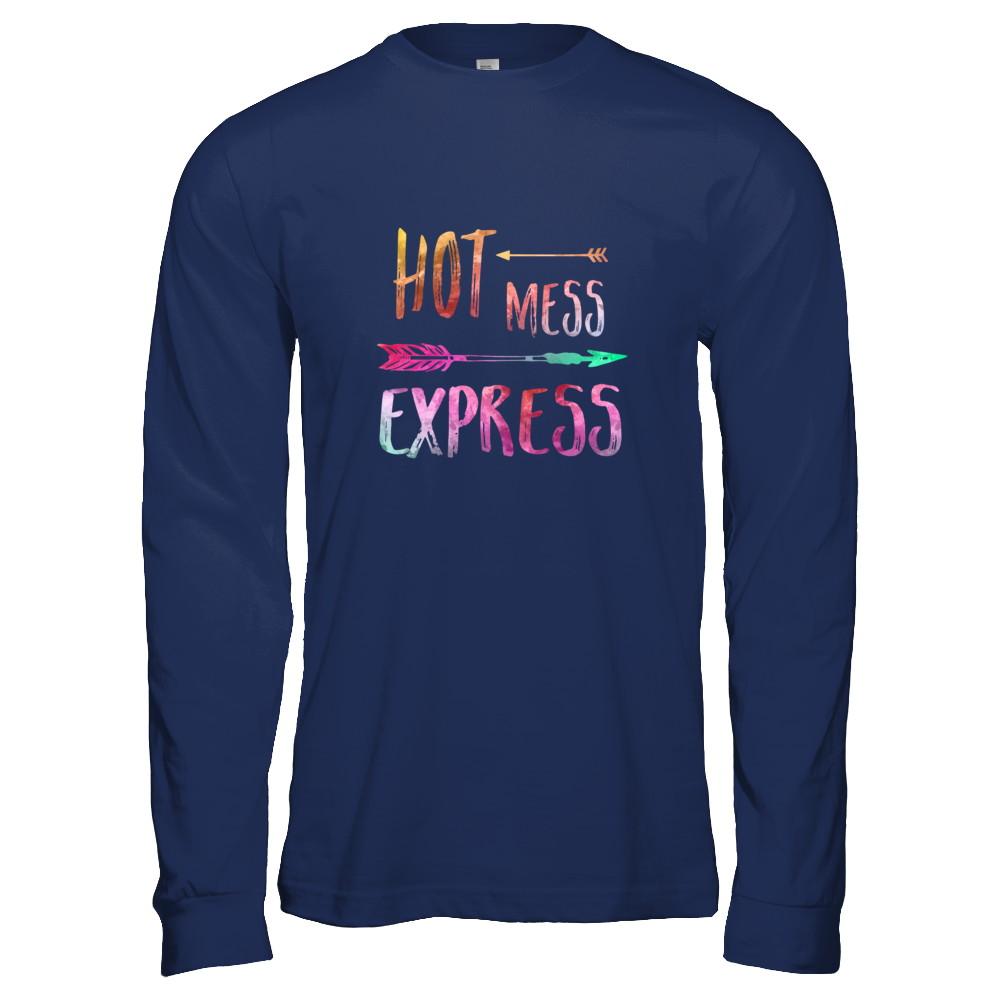 Hot Mess Express-T-Shirt & Tank Top-Long Sleeve T-Shirt-Navy