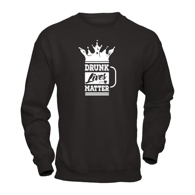 Drunk Lives Matter-T-Shirt & Hoodie-Crewneck Sweatshirt-Black