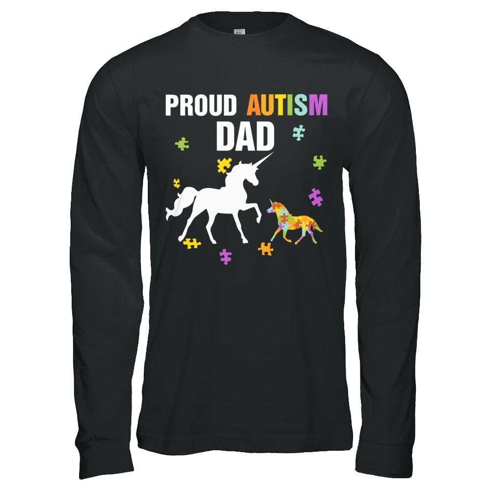 Proud Autism Dad Unicorn Autism Awareness-T-Shirt & Hoodie-