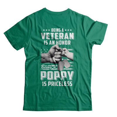 Being A Veteran Is An Honor Being A Poppy Is Priceless-T-Shirt & Hoodie-Classic T-Shirt-Kelly Green