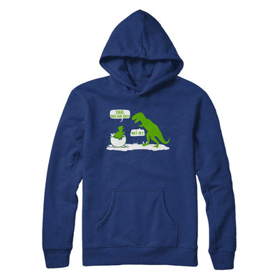 Dad Does God Exist Dinosaurs Funny-T-Shirt & Hoodie-Hanes - Heavyweight Pullover Hoodie-Deep Royal