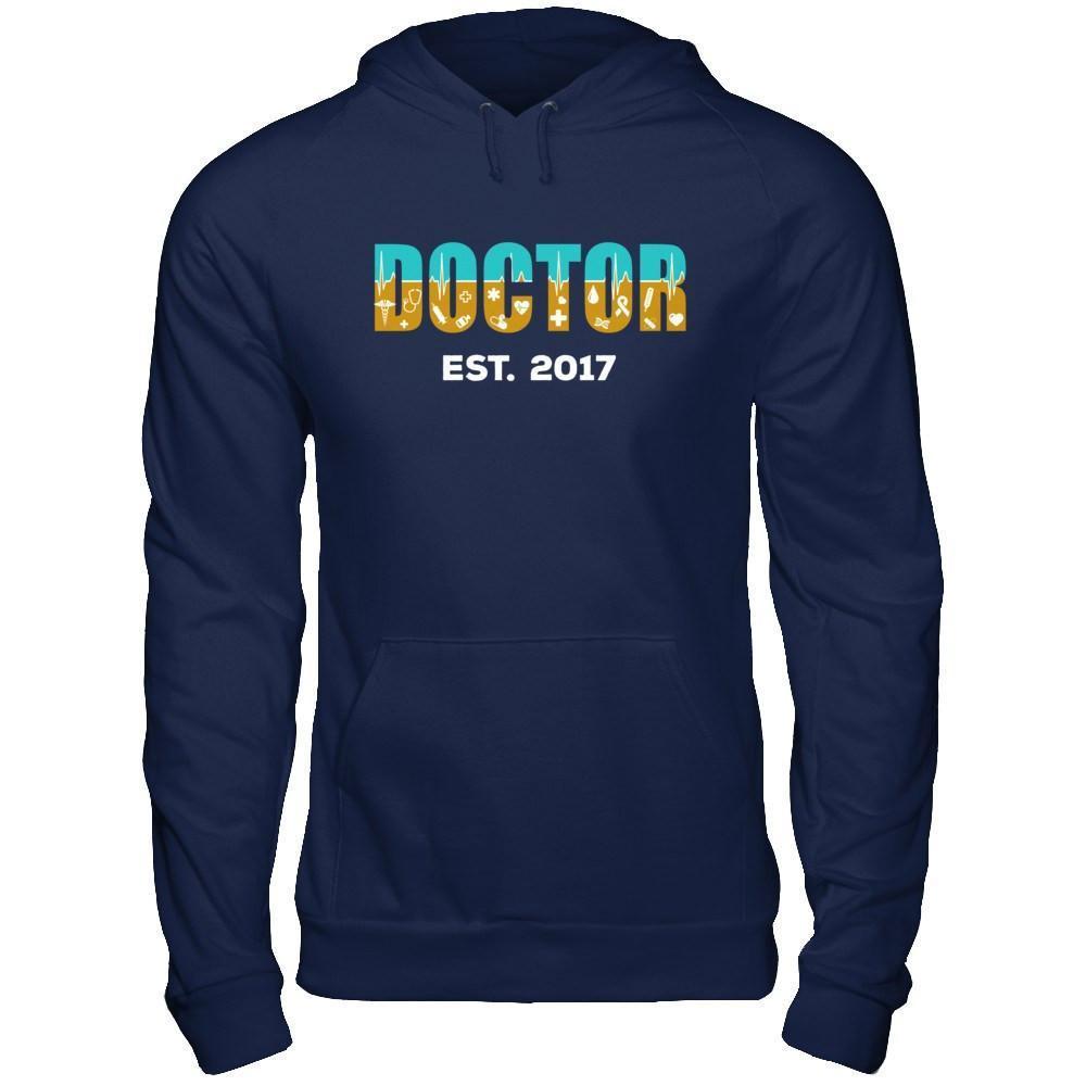 Medical School Graduation Doctor 2017-T-Shirt & Hoodie-Pullover Hoodie-Navy