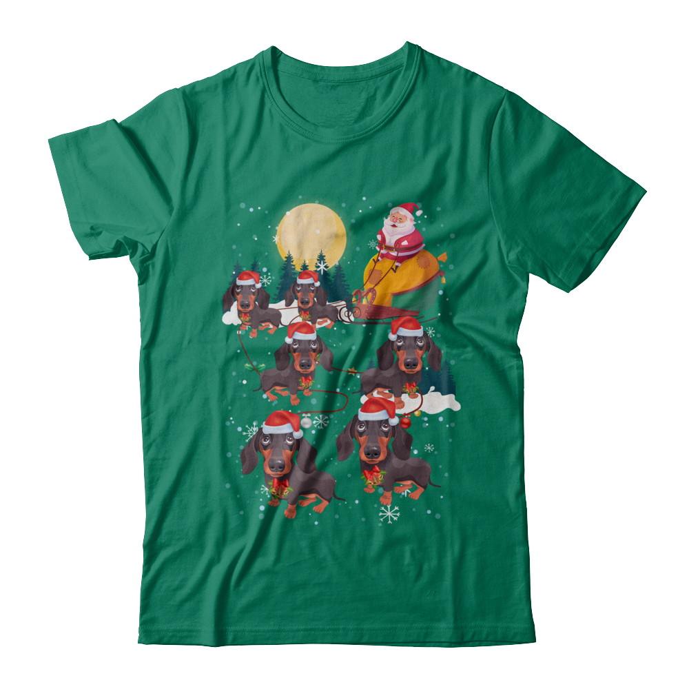 Dog Reindeer Dachshund Christmas Gift-T-Shirt & Sweatshirt-Classic T-Shirt-Kelly Green