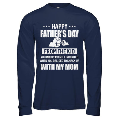 Happy Father's Day From The Kid You Inadvertently Daddy-T-Shirt & Hoodie-Long Sleeve T-Shirt-Navy