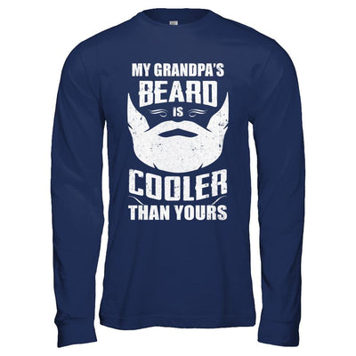 My Grandpa's Beard Is Cooler Than Yours-T-Shirt & Hoodie-Long Sleeve T-Shirt-Navy